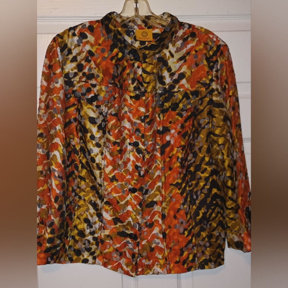 Ruby Rd. Sheer burnout jacket coat